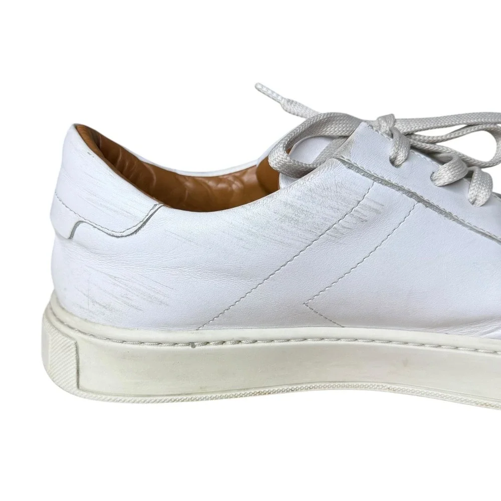 Armando Cabral Smart Minimalist Quiet Luxury Leather Sneakers‎ White 9.5